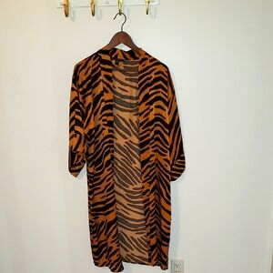 Midnight Bakery Tiger Print Kimono, XS/Small